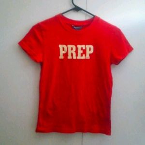Abercrombie and Fitch red "Prep" t-shirt